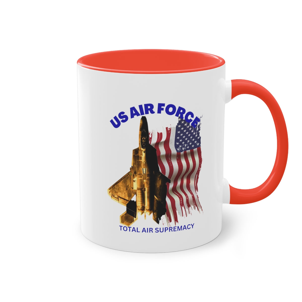 Coffee Mug  ( US Air Force With Raptor ) Military Style