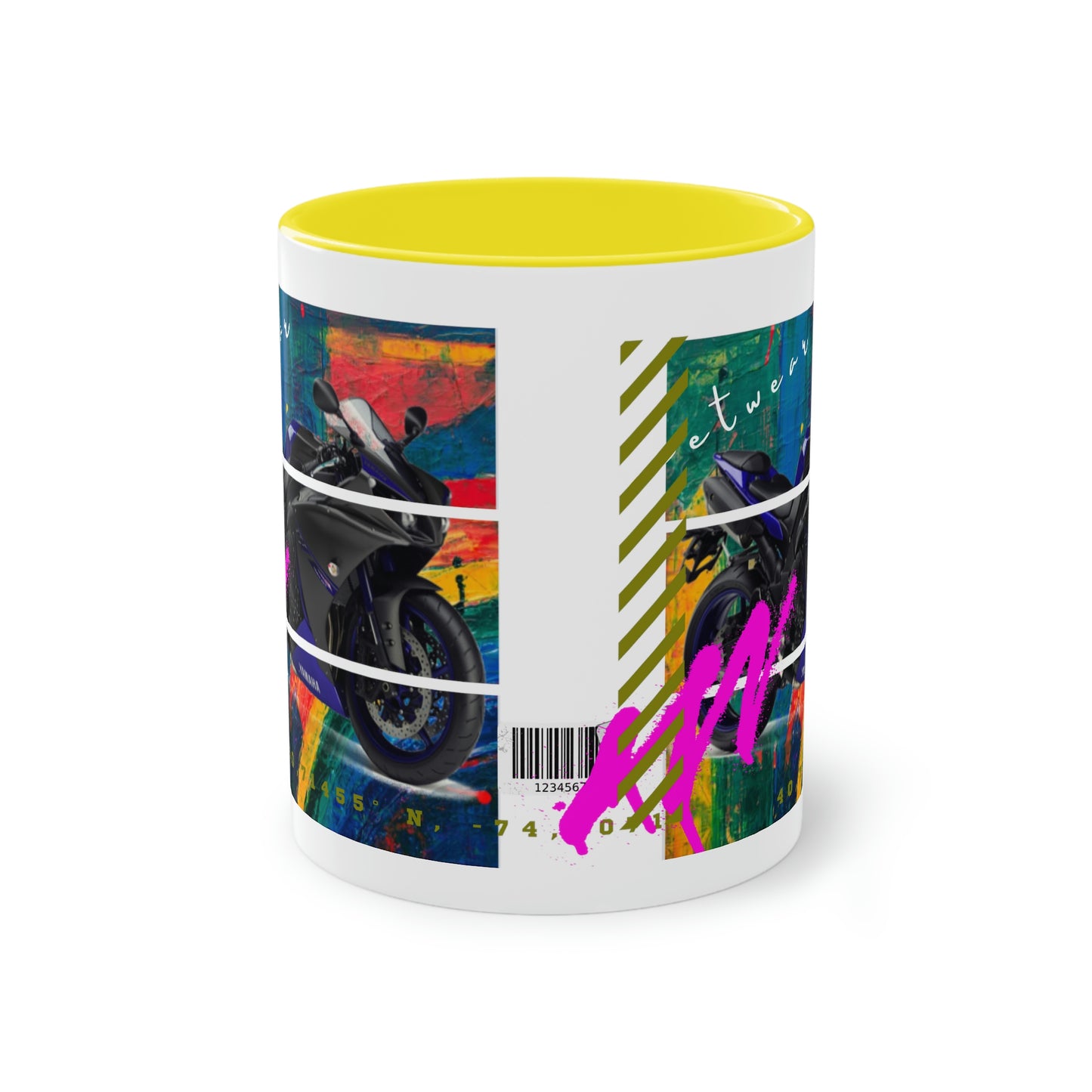 Coffee Mug  ( Urban Blue Sports Bike )