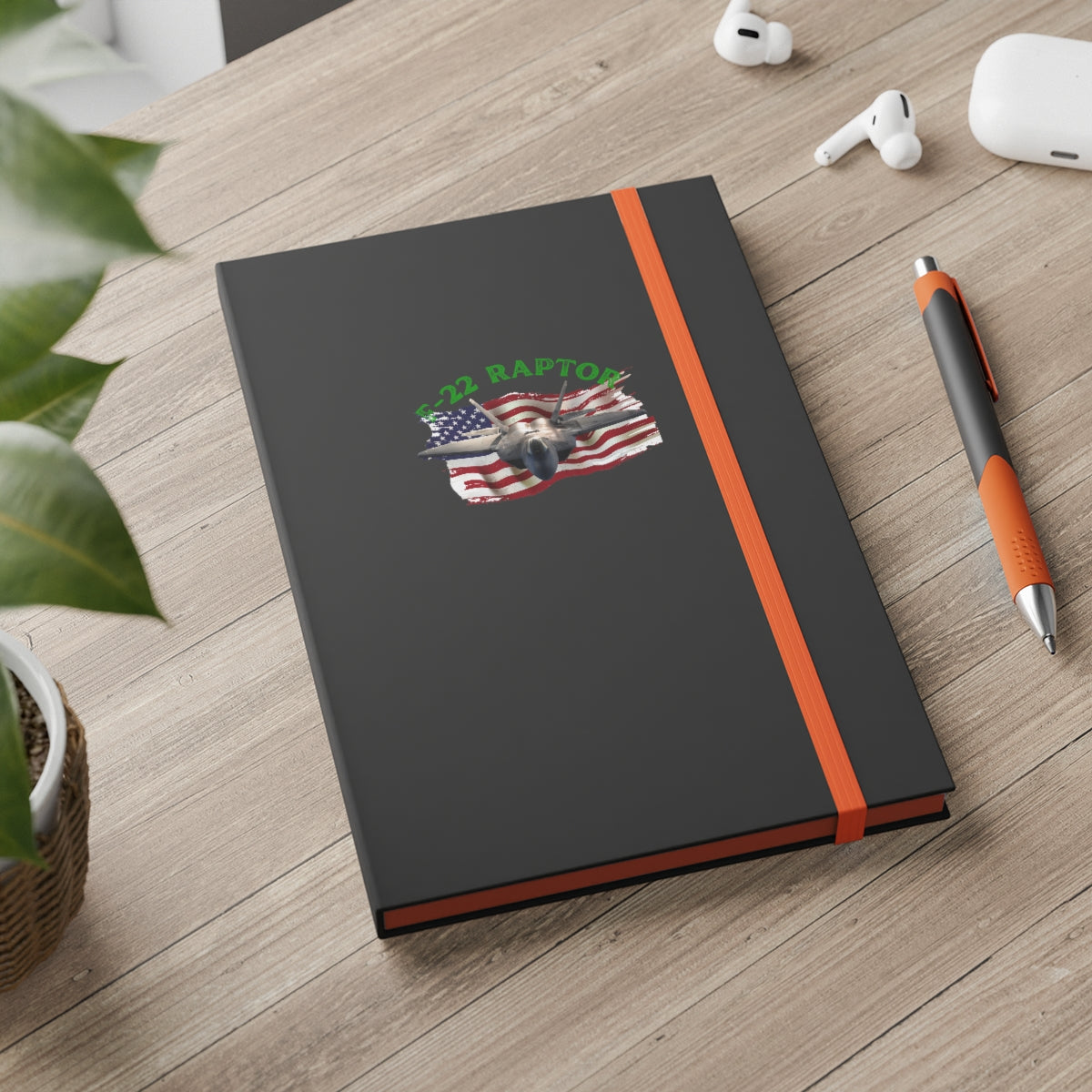 Hardcover Journal Color Contrast Notebook - Ruled ( RAPTOR 1 ) Military Styling