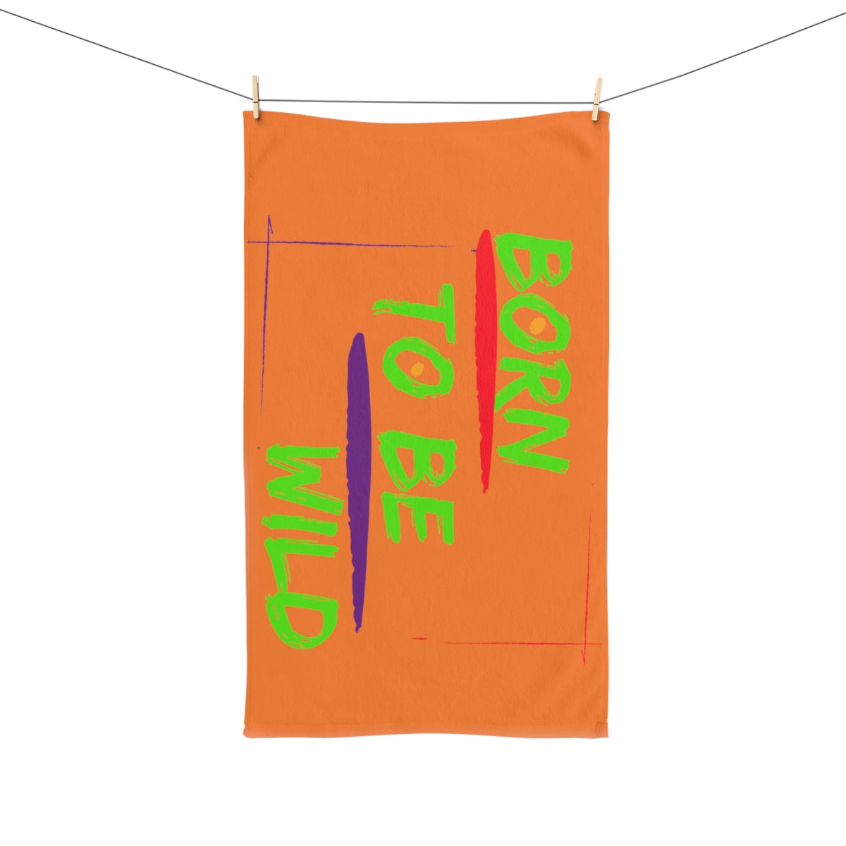 Sports Towel ( Born To Be Wild ) Orange