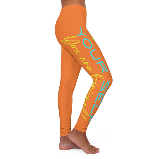 Women's Spandex Leggings ( Be Yourself ) ORANGE
