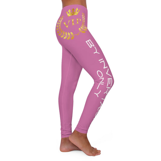 Womens Spandex Leggings "VIP by invitation only ) Pink