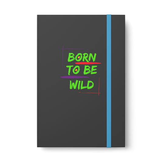 Hardcover Journal Color Contrast Notebook - Ruled (Born to be Wild)