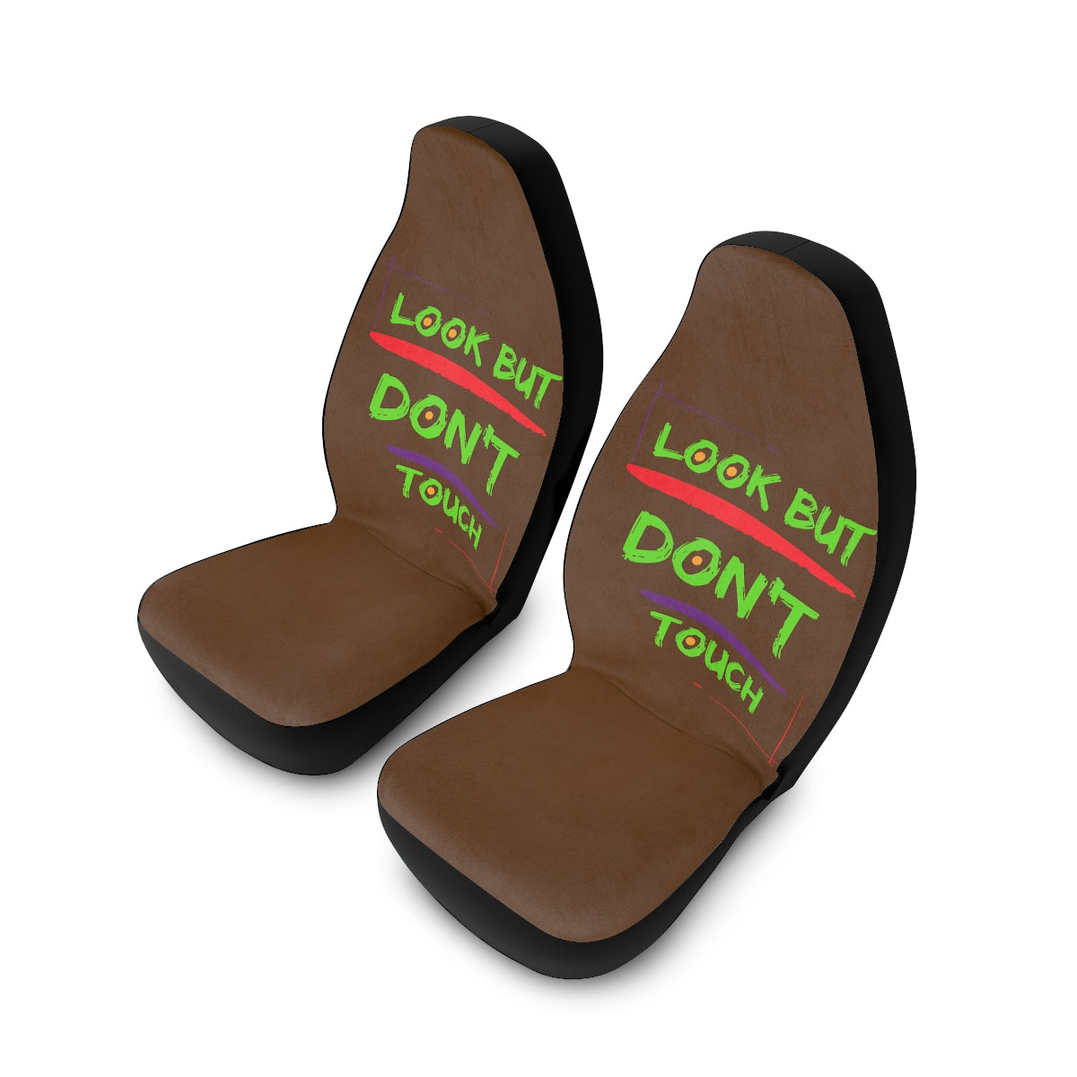 Polyester Car Seat Covers (Look But Don't Touch Brown )