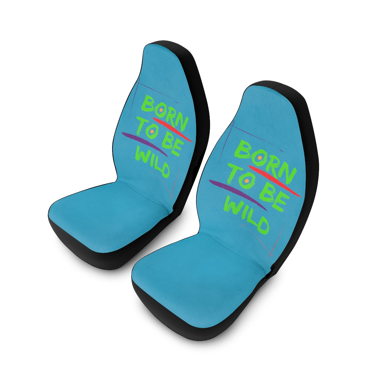 Polyester Car Seat Covers (Born To Be Wild Turquoise )