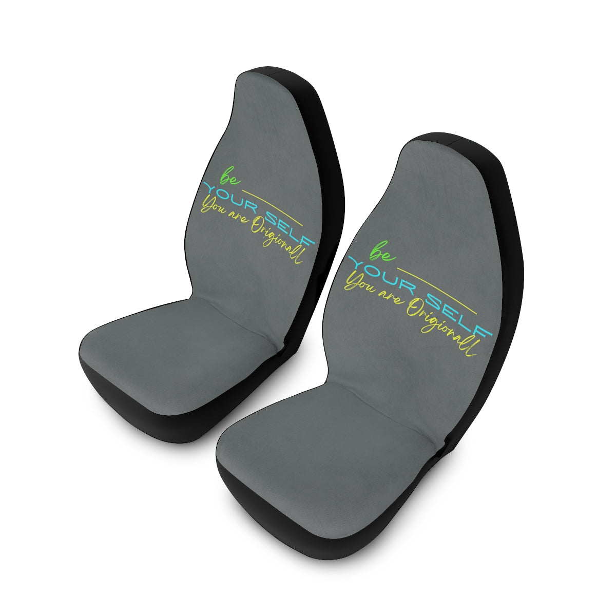 Polyester Car Seat Covers ( Be Yourself Grey )