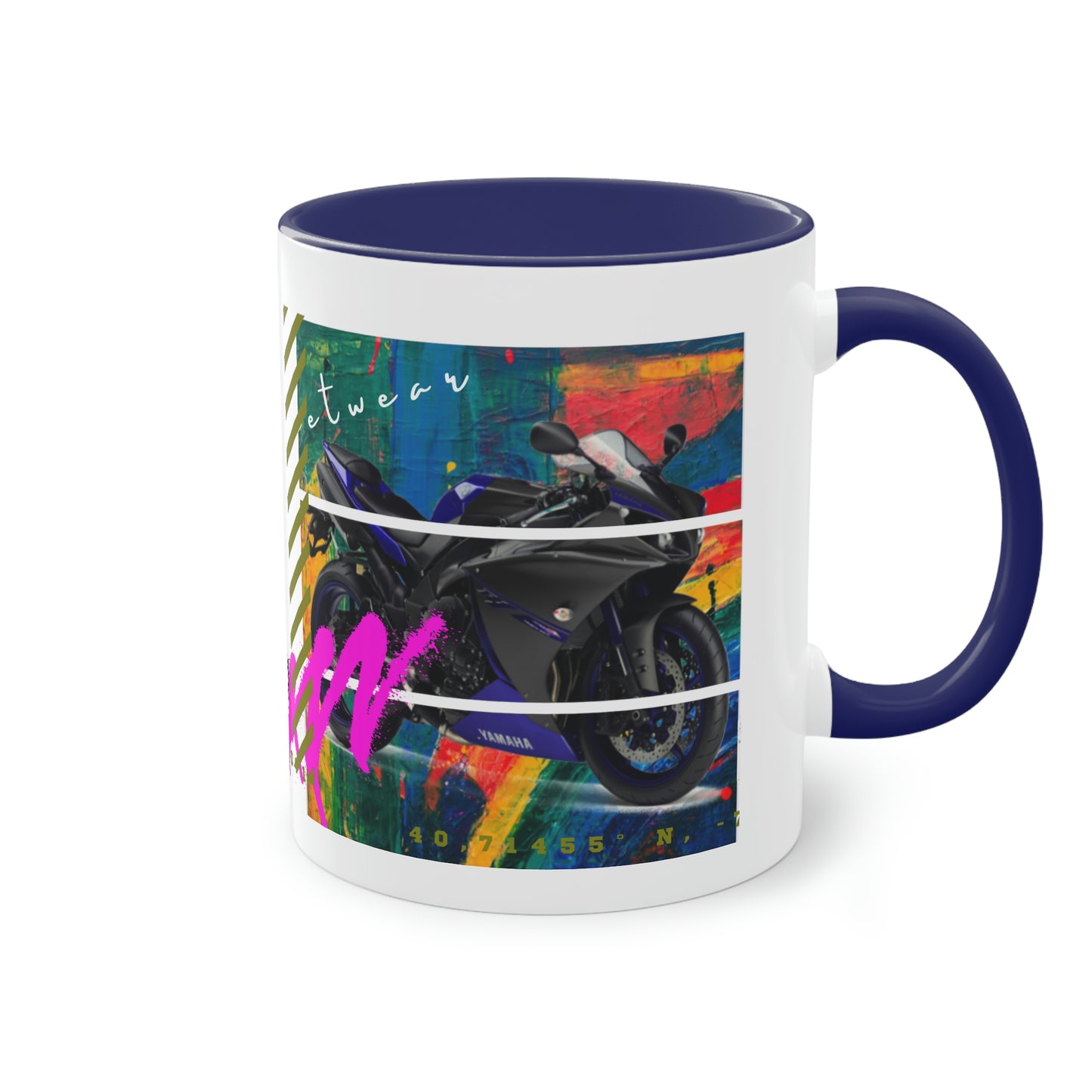 Coffee Mug  ( Urban Blue Sports Bike )
