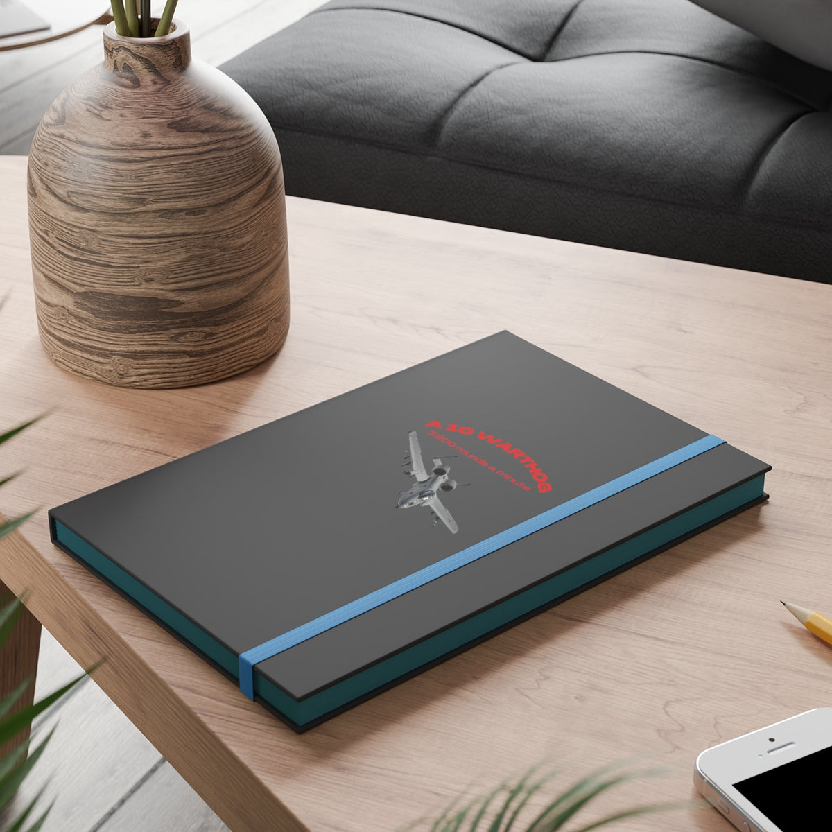 Hardcover Journal Color Contrast Notebook - Ruled ( Warthog ) Military Styling