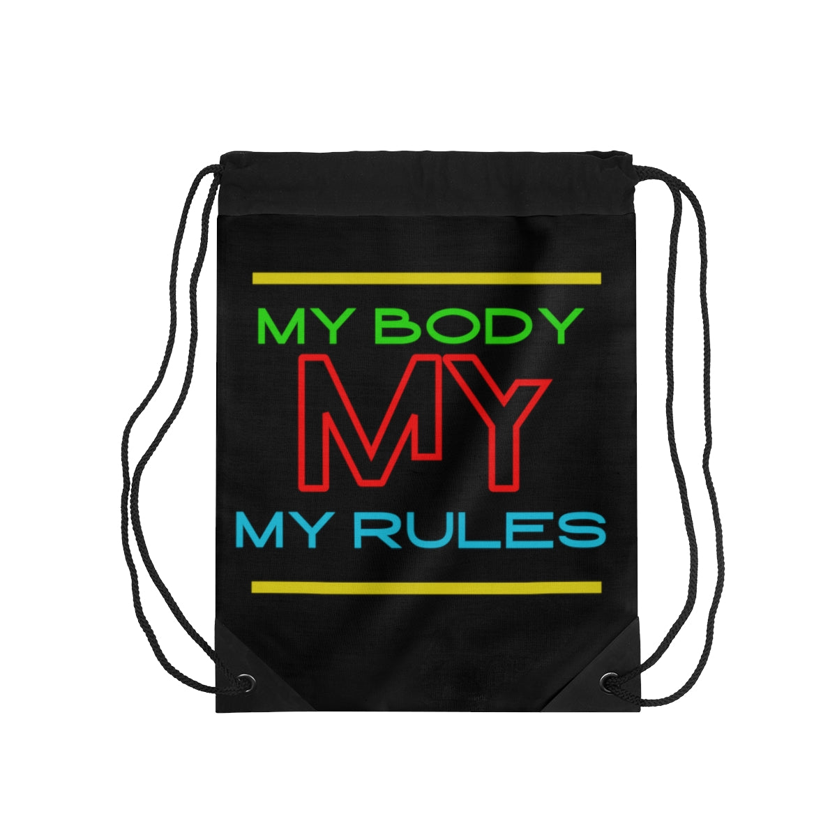 Copy of Drawstring Bag ( Look But Don't Touch  White )