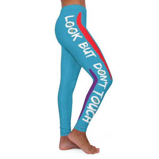 Women's Spandex Leggings ( Look but don't touch ) Turquoise