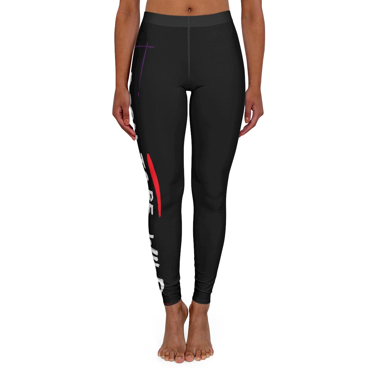 Women's Spandex Leggings ( Born to be wild ) Black