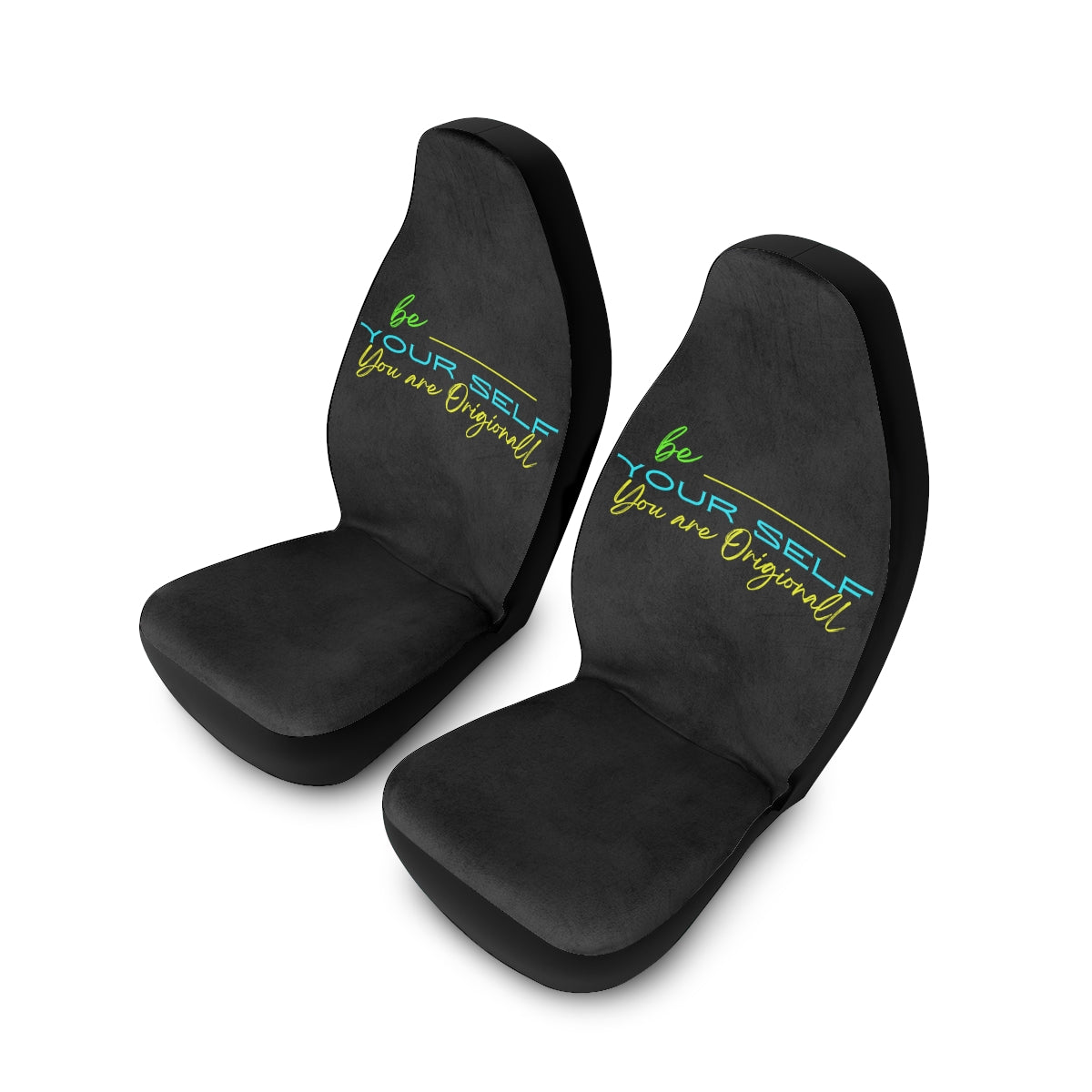 Polyester Car Seat Covers ( Be Yourself Black )