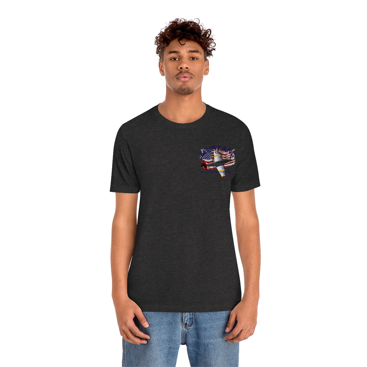 Military T-shirt P-51 Mustang Aircraft , American made, American Flag, Patriotic