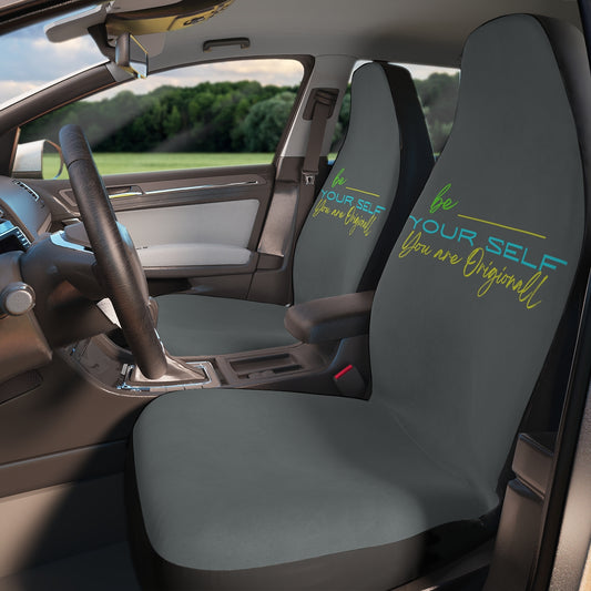 Polyester Car Seat Covers ( Be Yourself Grey )
