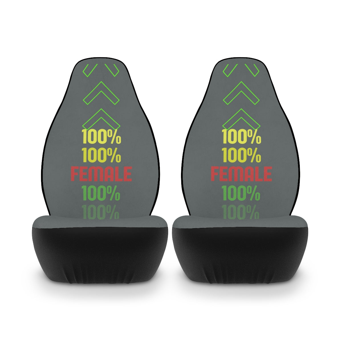 Polyester Car Seat Covers (100% Female Grey )