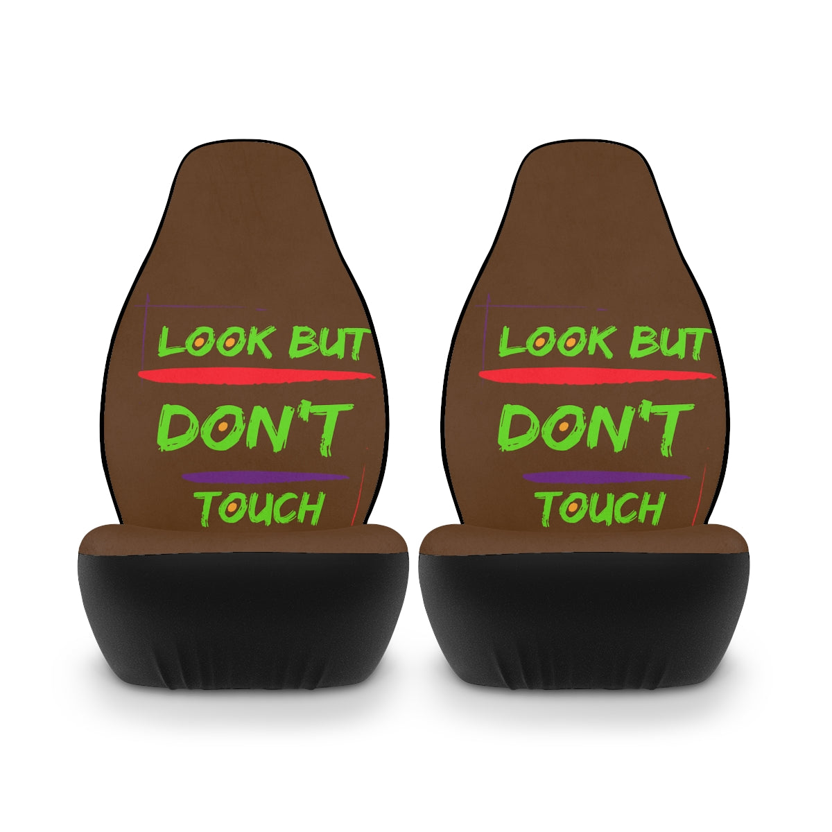 Polyester Car Seat Covers (Look But Don't Touch Brown )