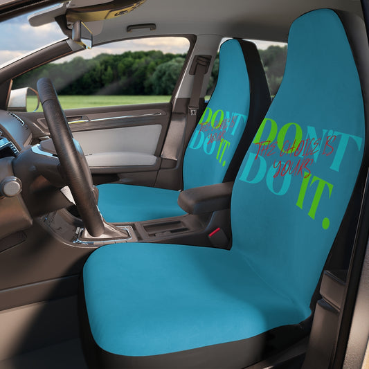Polyester Car Seat Covers (Do It Don't Do It Turquoise )