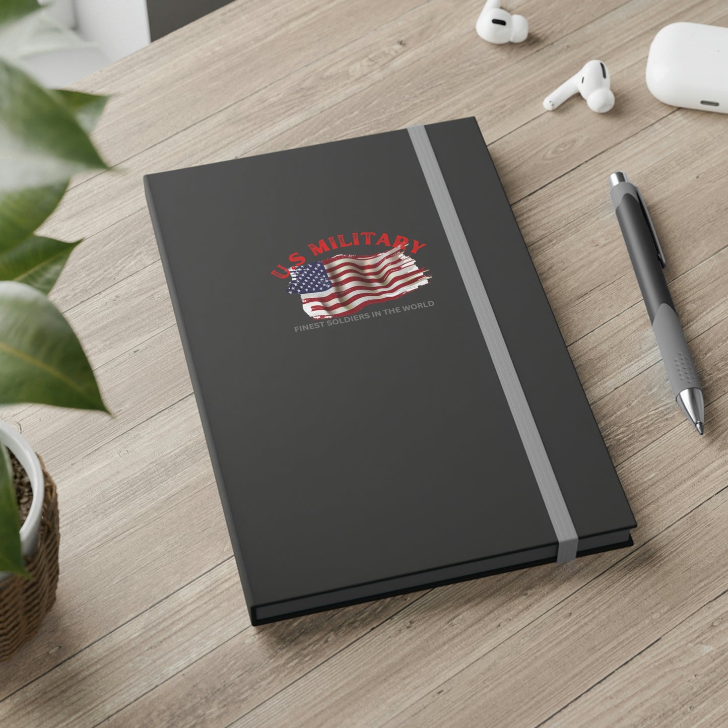Hardcover Journal Color Contrast Notebook - Ruled ( US MILITARY ) Military Styling