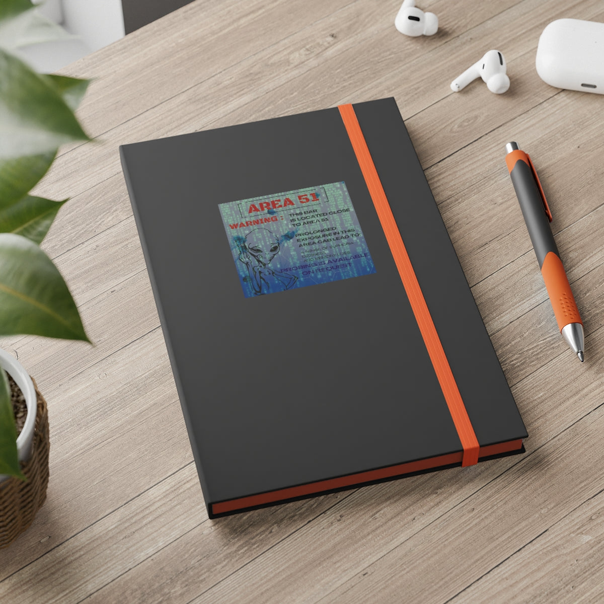 Hardcover Journal Color Contrast Notebook - Ruled ( Area 51)