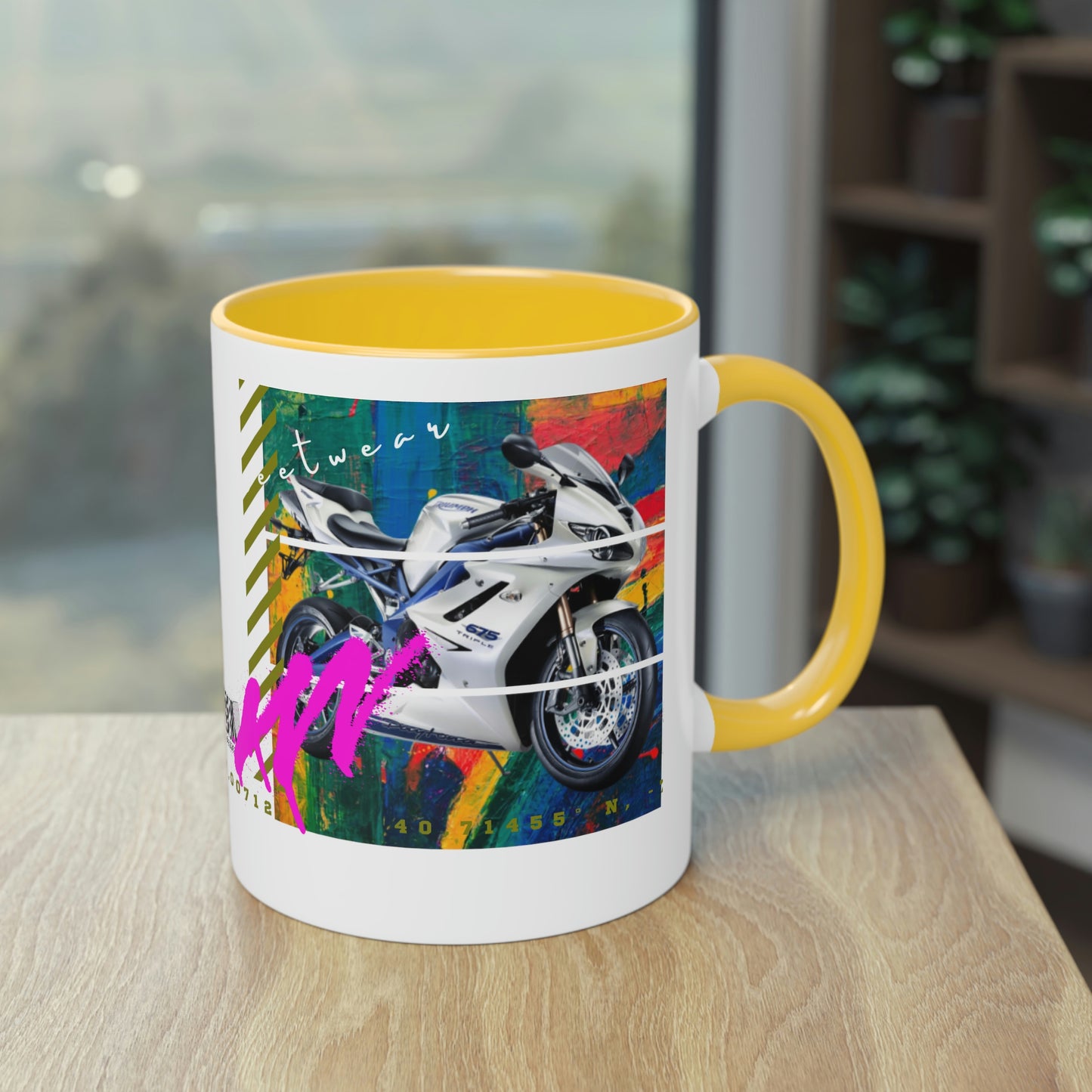 Coffee Mug  ( Urban White Sports Bike )