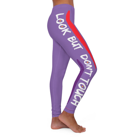 Women's Spandex Leggings ( Look but don't touch ) Purple