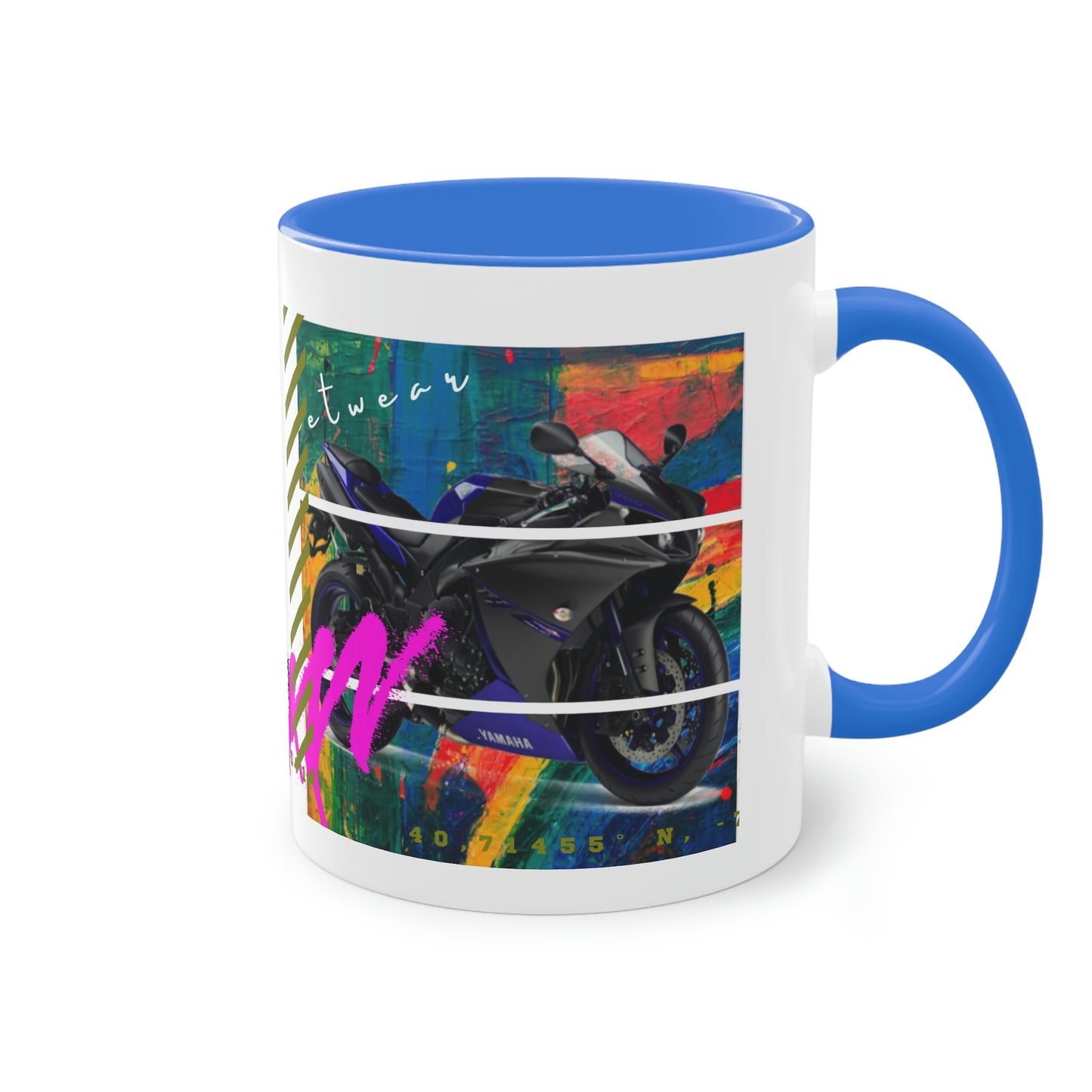 Coffee Mug  ( Urban Blue Sports Bike )
