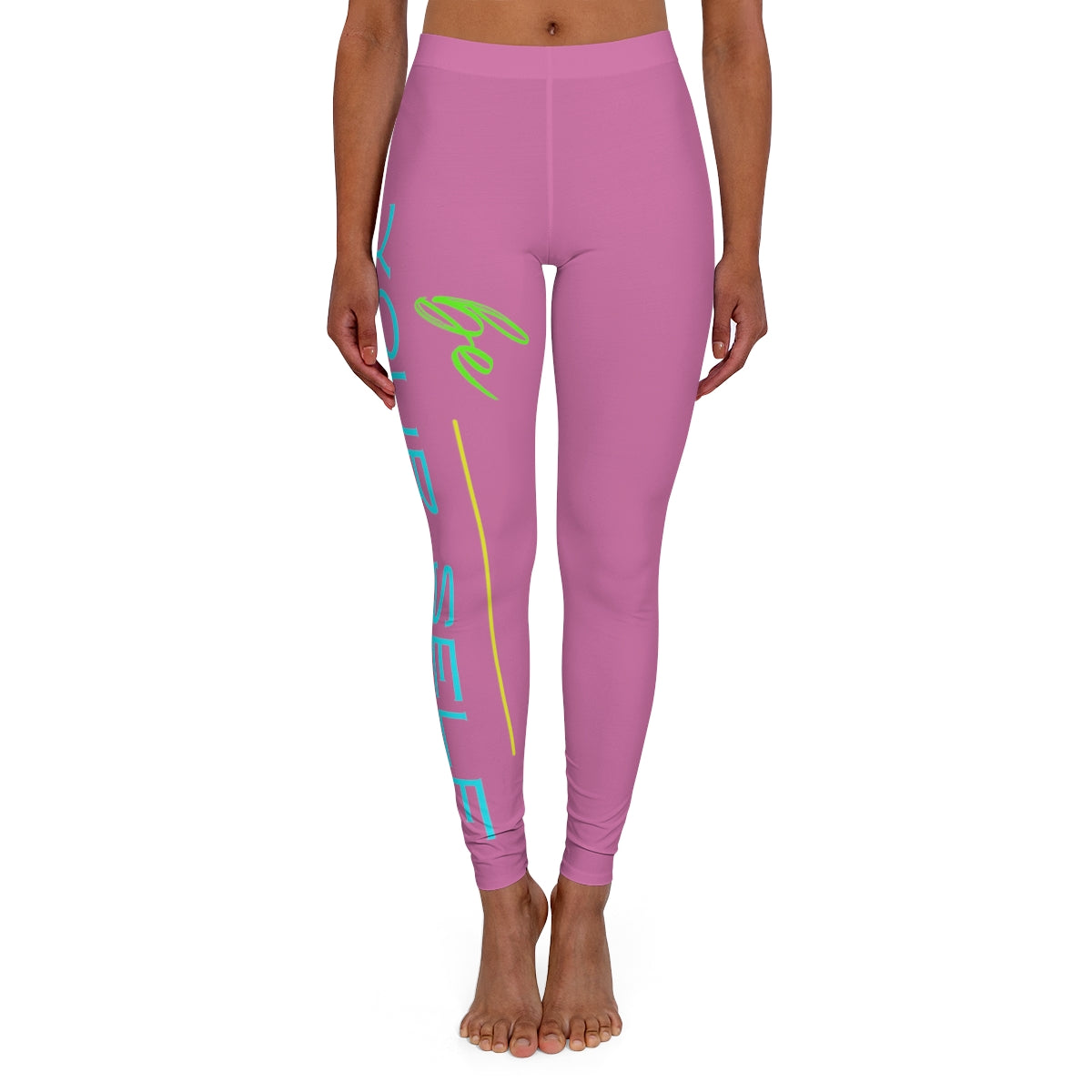 Women's Spandex Leggings (Be Yourself ) PINK
