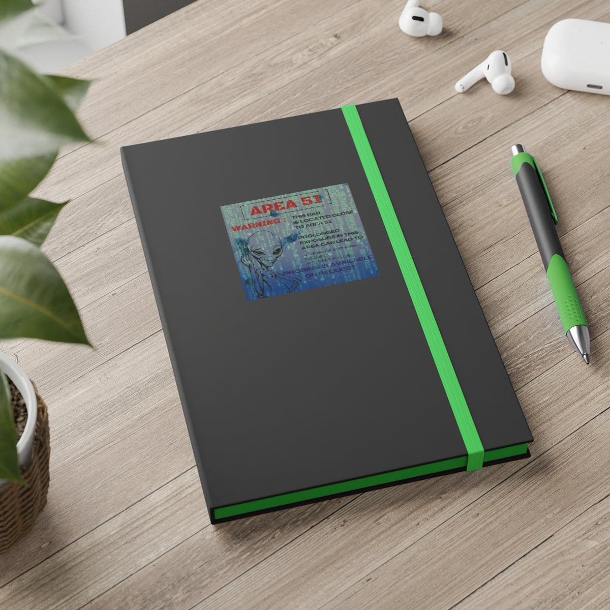 Hardcover Journal Color Contrast Notebook - Ruled ( Area 51)