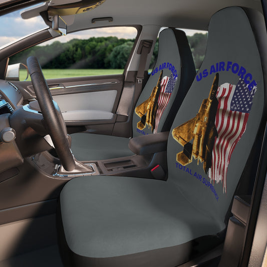 Polyester Car Seat Covers (US Air Force Grey) Military Styling