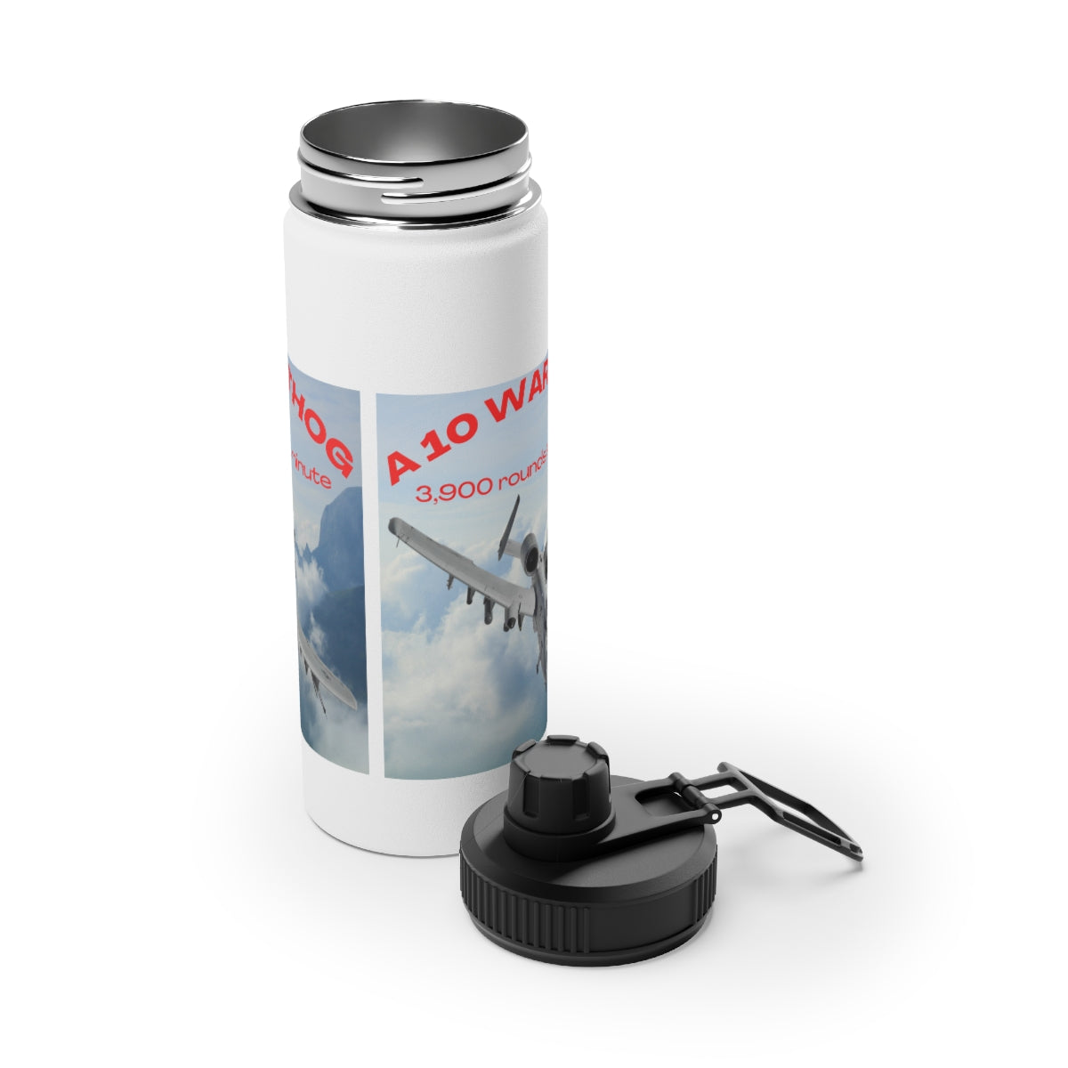 Stainless Steel Water Bottle, Sports Lid ( SPITFIRE ) Military Style