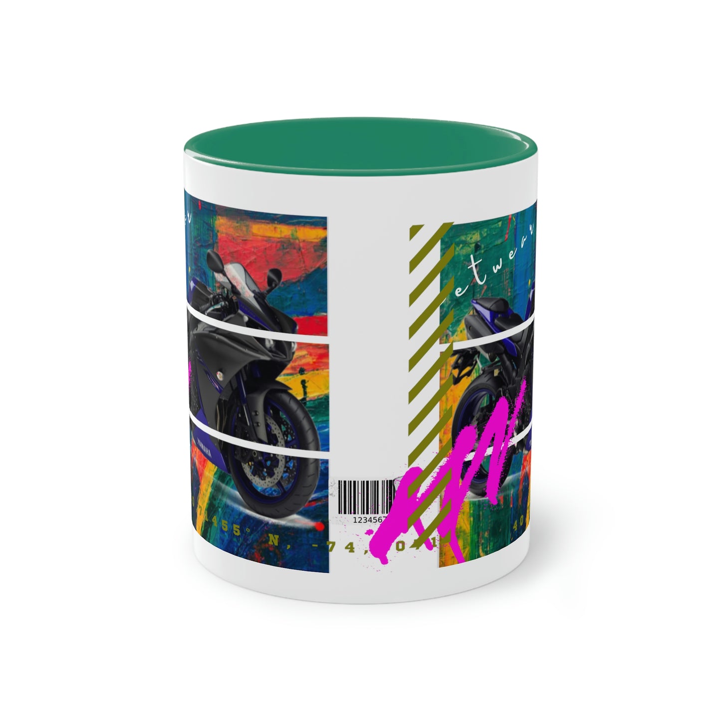 Coffee Mug  ( Urban Blue Sports Bike )