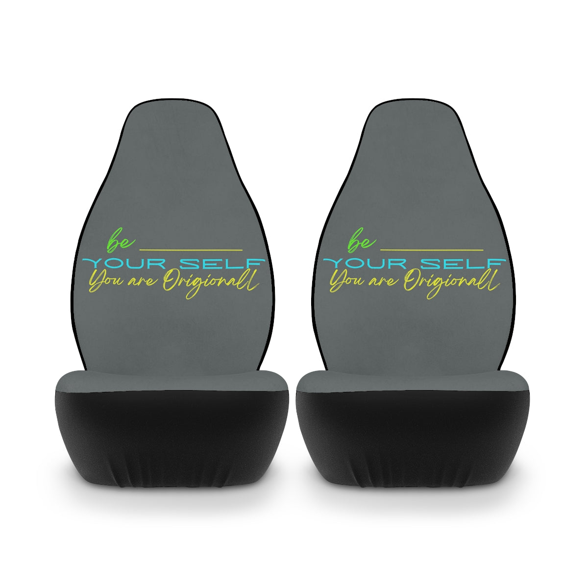 Polyester Car Seat Covers ( Be Yourself Grey )