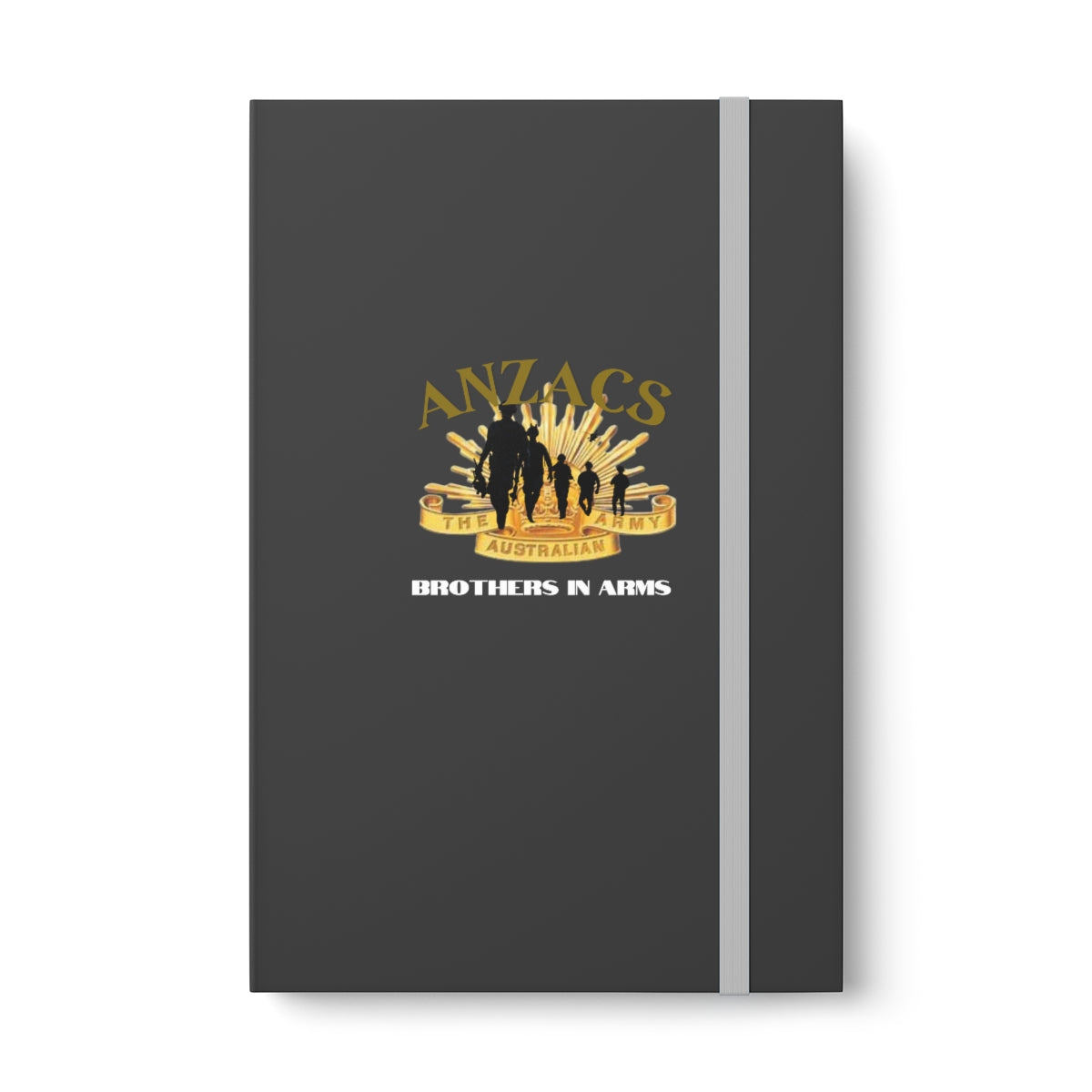 Hardcover Journal Color Contrast Notebook - Ruled ( ANZACS ) Military Styling