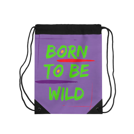 Drawstring Bag ( Born To Be Wild  Purple )