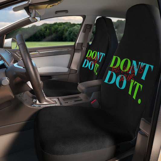 Polyester Car Seat Covers (Do It Don't Do It Black )