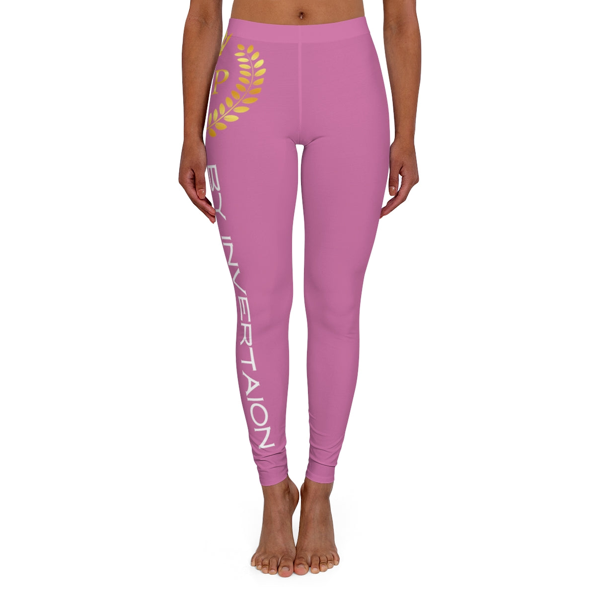 Womens Spandex Leggings "VIP by invitation only ) Pink