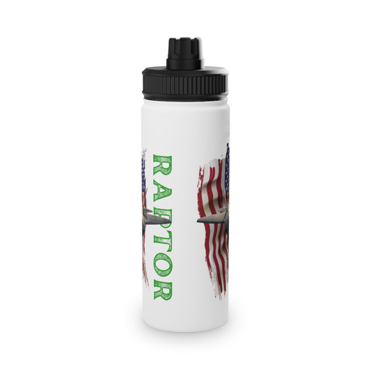 Stainless Steel Water Bottle, Sports Lid ( RAPTOR ) Military Styling