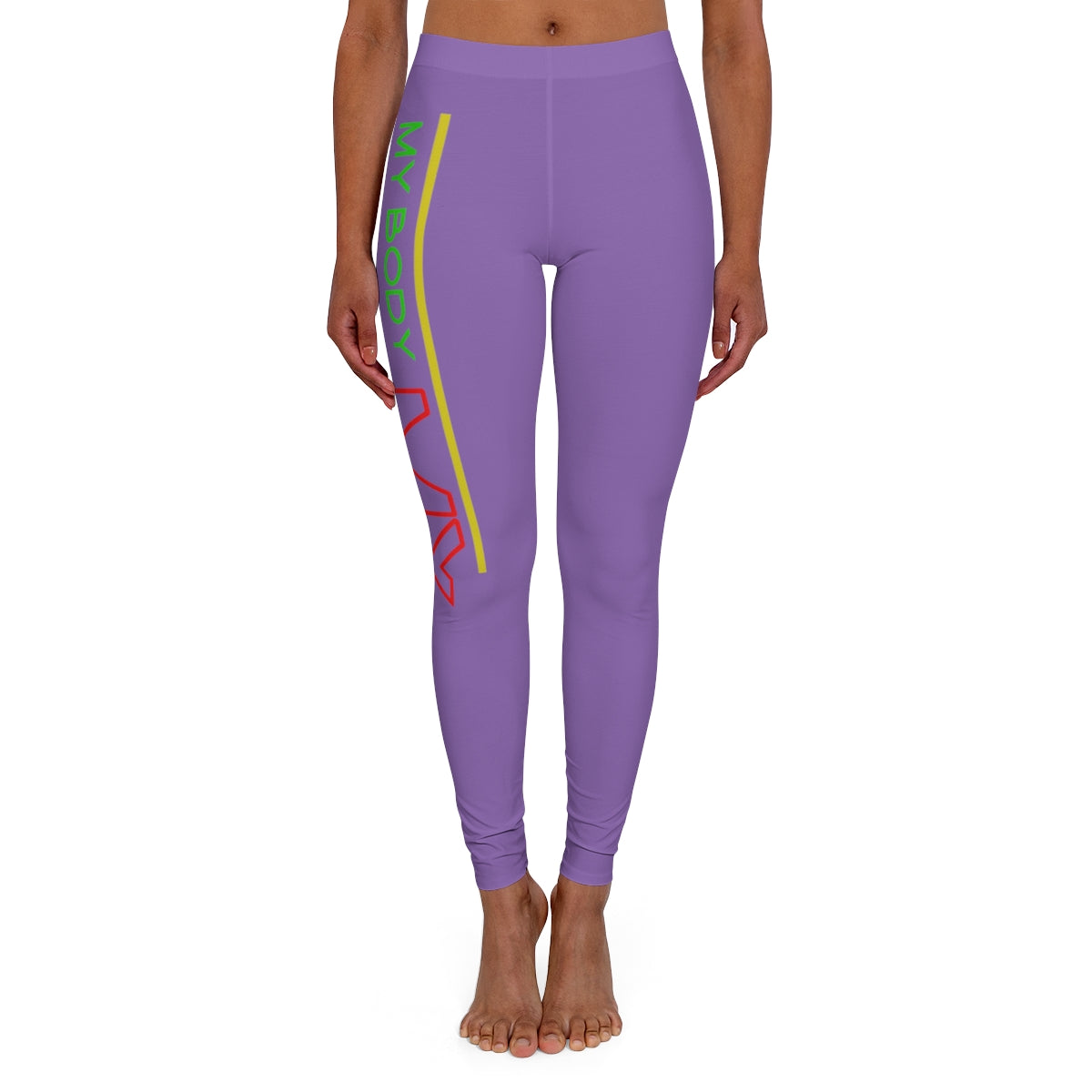 Women's Spandex Leggings ( My body my rules ) PURPLE