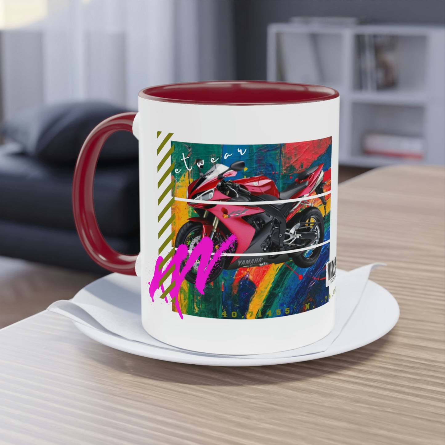 Coffee Mug  ( Urban Red Sports Bike )