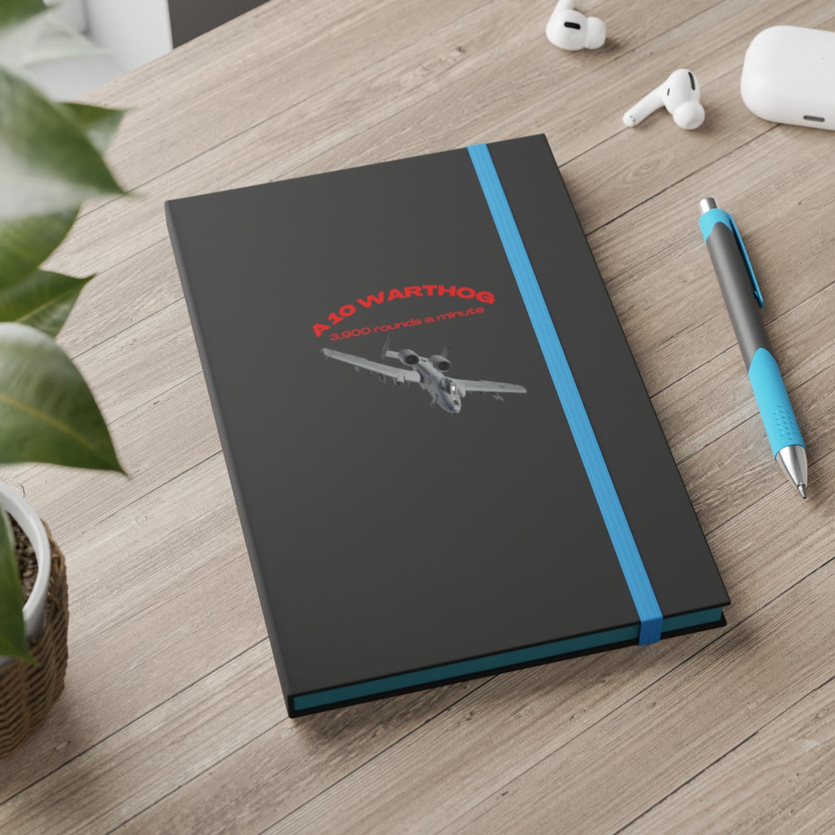 Hardcover Journal Color Contrast Notebook - Ruled ( Warthog ) Military Styling