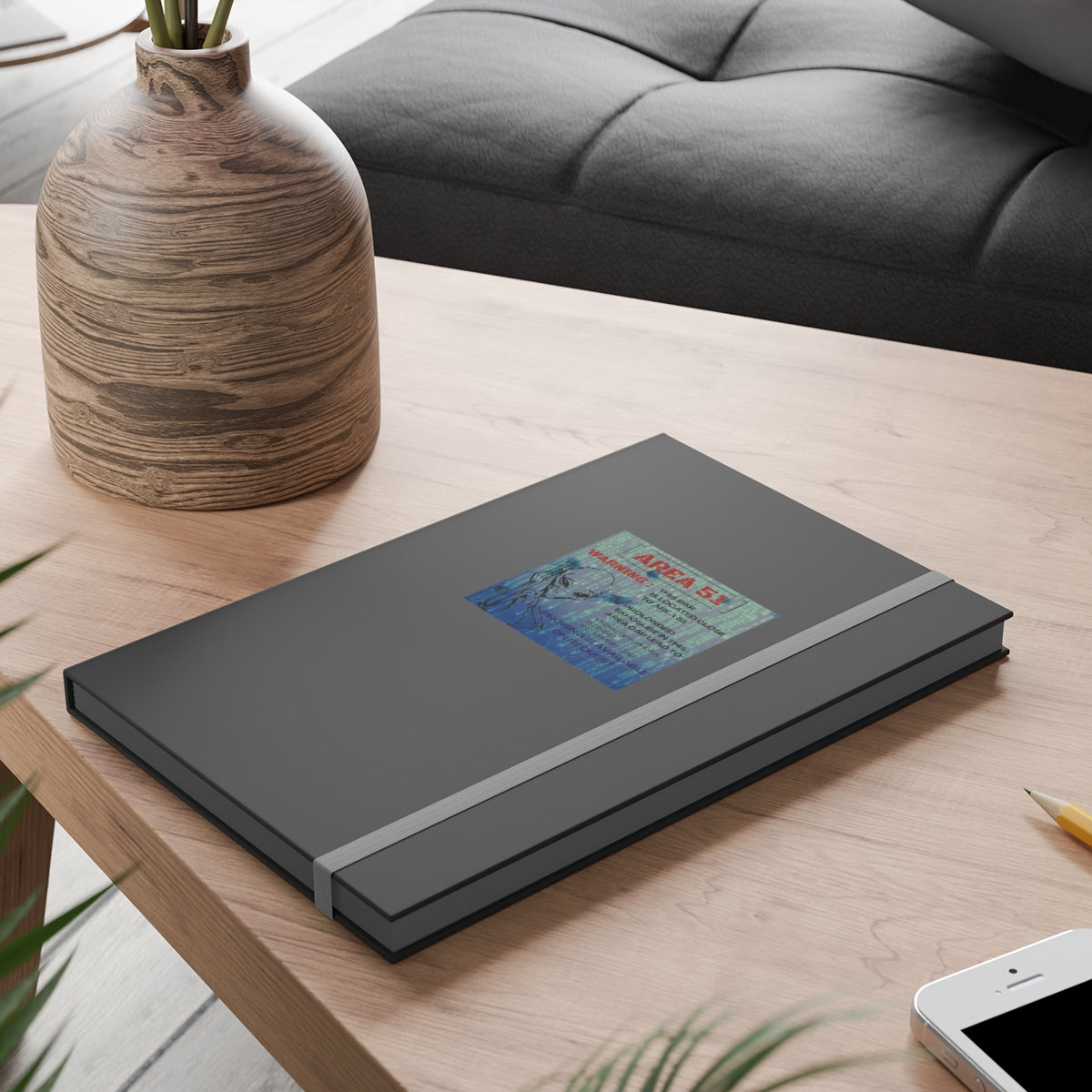 Hardcover Journal Color Contrast Notebook - Ruled ( Area 51)