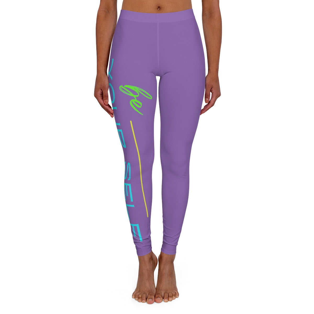 Women's Spandex Leggings ( Be Yourself ) PURPLE