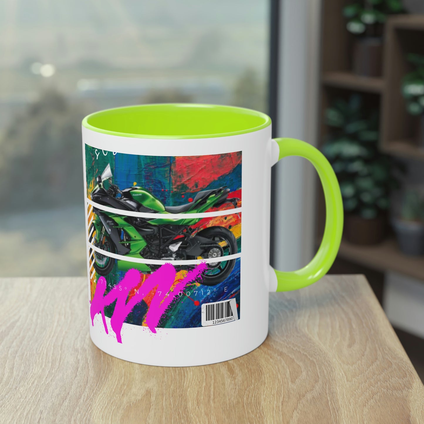 Coffee Mug  ( Urban Green Sports Bike )