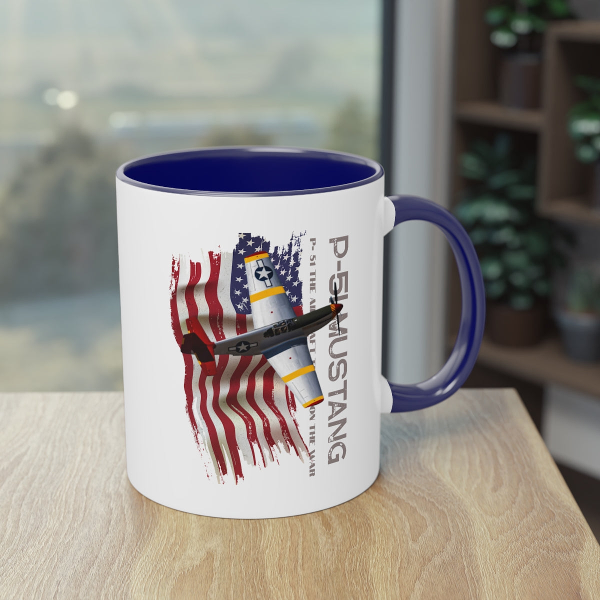 Coffee Mug  ( P-51 Mustang ) Military Style