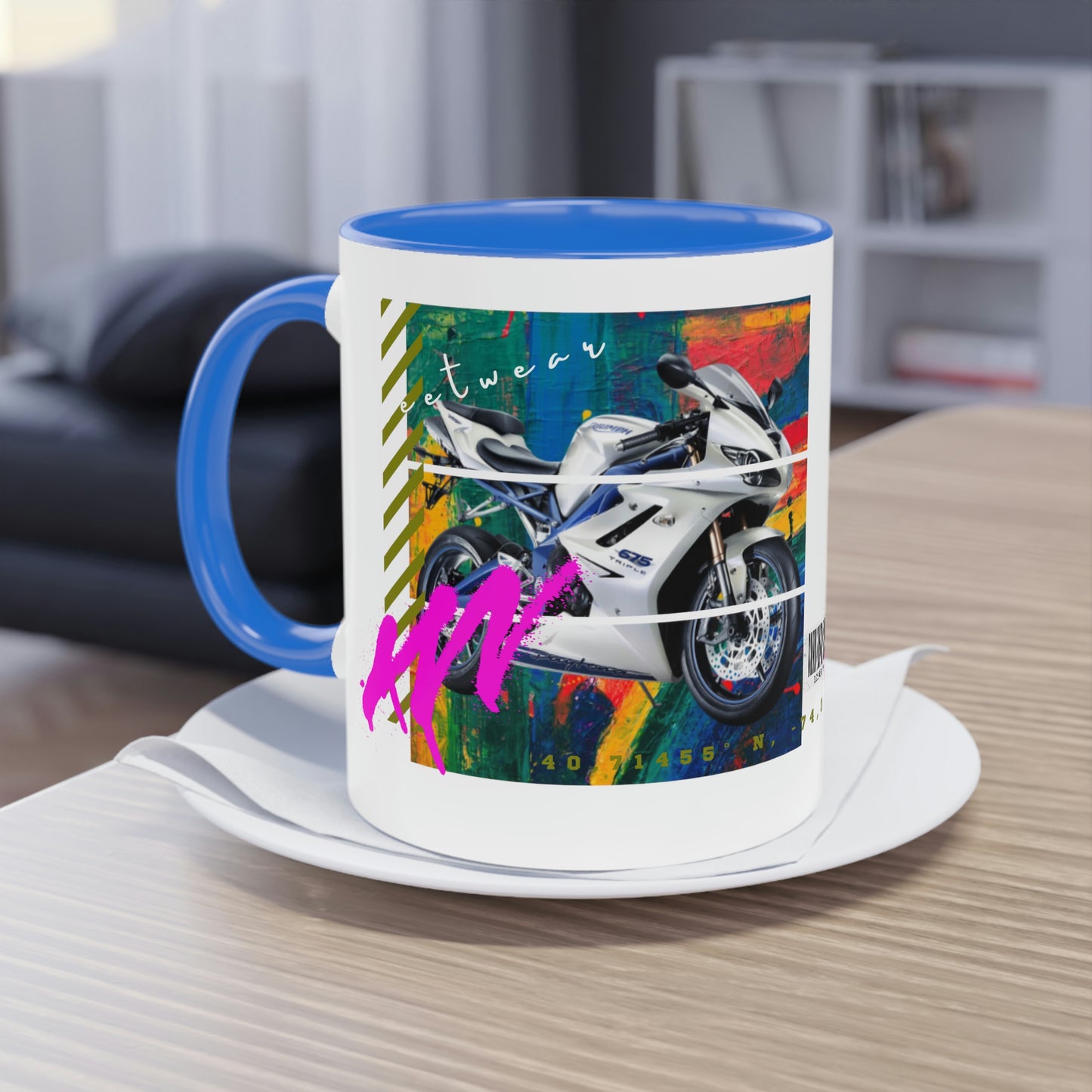 Coffee Mug  ( Urban White Sports Bike )