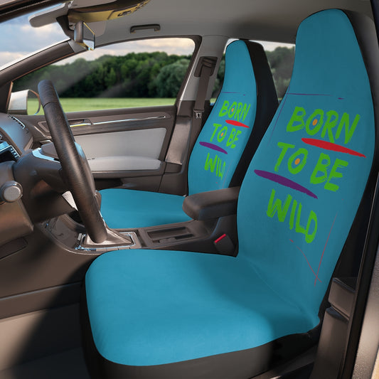 Polyester Car Seat Covers (Born To Be Wild Turquoise )
