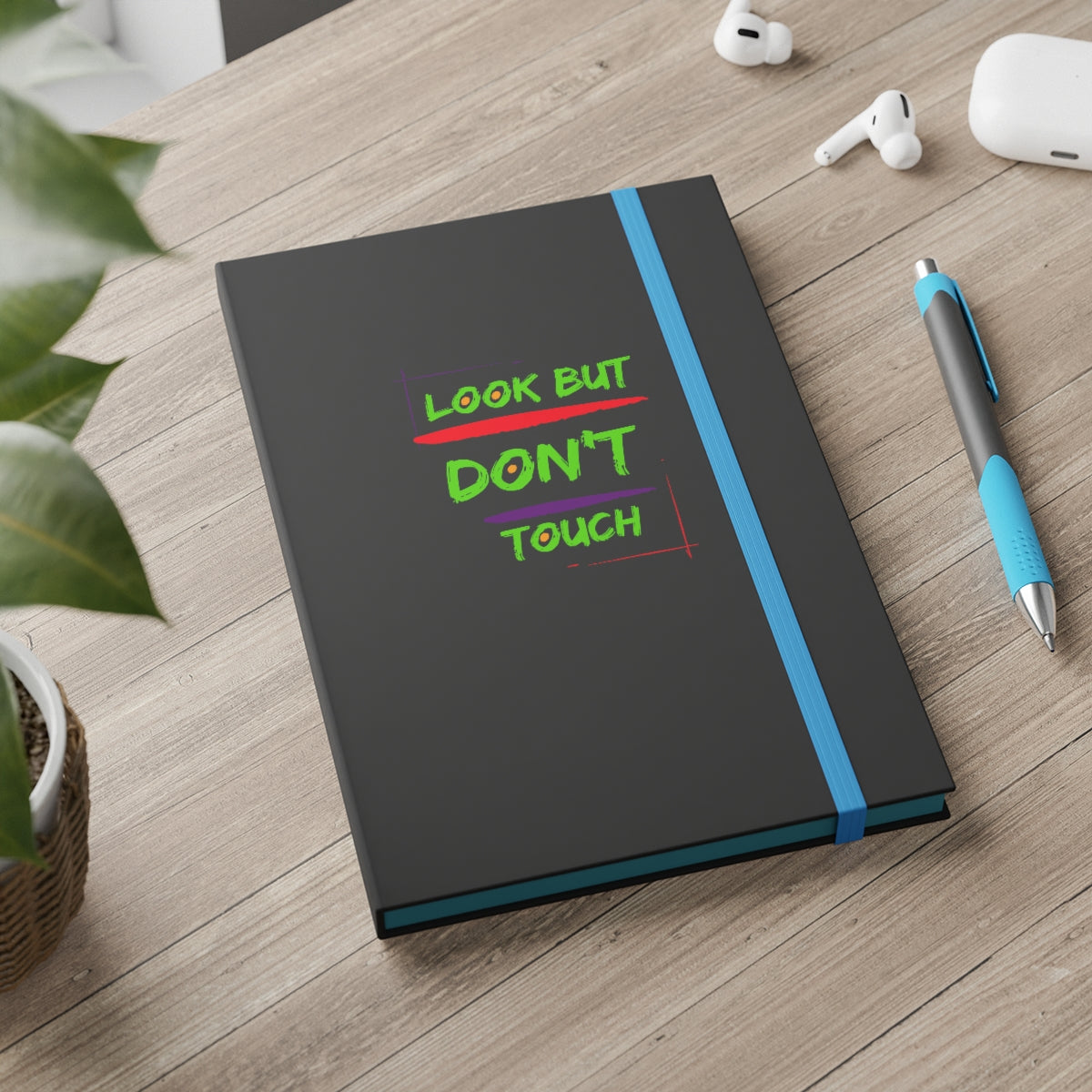 Hardcover Journal Color Contrast Notebook - Ruled (Look But Don't Touch)