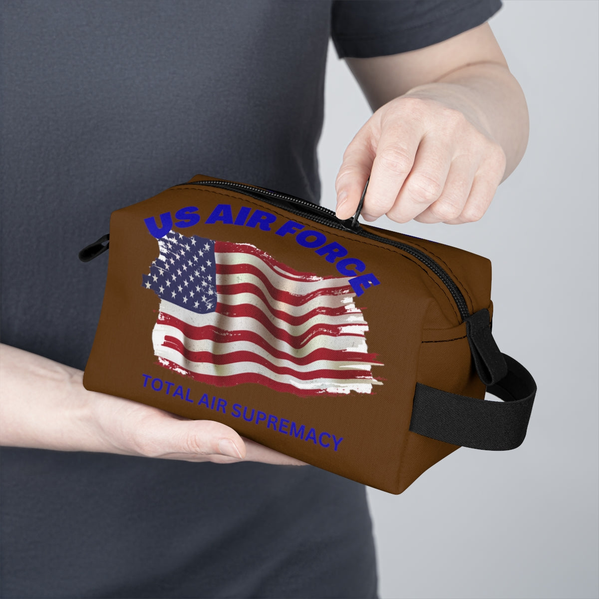 Toiletry Bag (US AIR FORCE Brown ) Military Styling