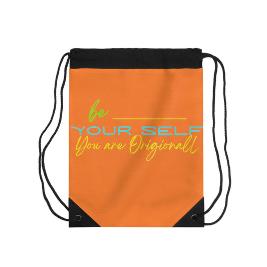 Drawstring Bag ( Be Yourself  Orange )