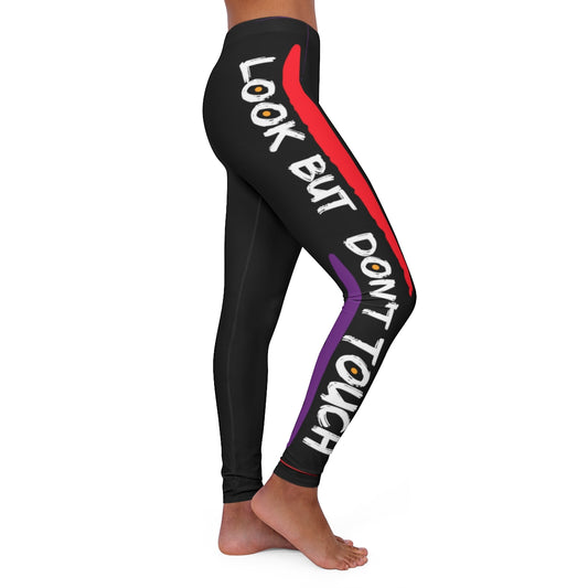 Women's Spandex Leggings ( Look but don't touch )  Black